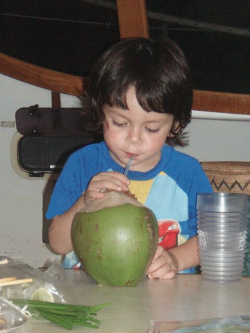 Antonio with Drinking Nut